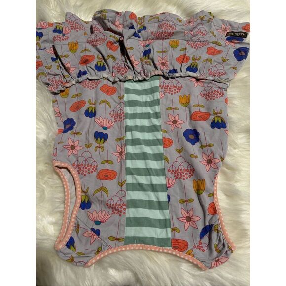 Matilda Jane Happy & free lollipop sleeveless ruffle hem top floral 6 - Picture 5 of 5